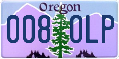 OR license plate 008OLP