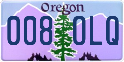 OR license plate 008OLQ