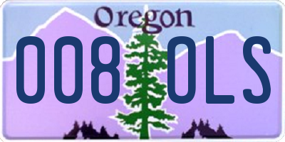 OR license plate 008OLS