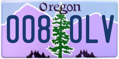 OR license plate 008OLV