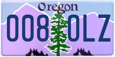 OR license plate 008OLZ