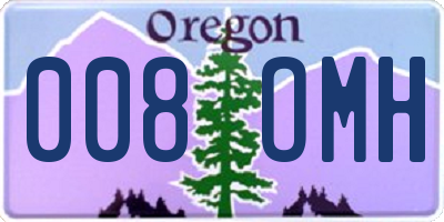 OR license plate 008OMH