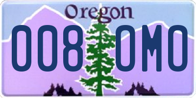 OR license plate 008OMO