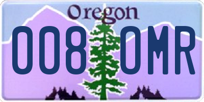 OR license plate 008OMR