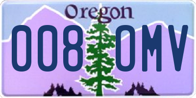 OR license plate 008OMV