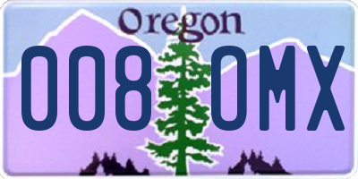 OR license plate 008OMX