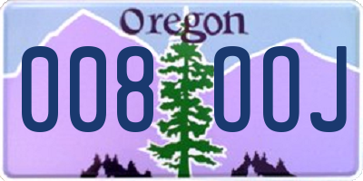 OR license plate 008OOJ