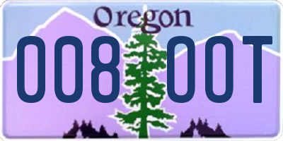 OR license plate 008OOT