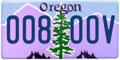 OR license plate 008OOV