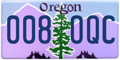 OR license plate 008OQC