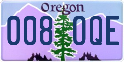 OR license plate 008OQE