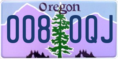 OR license plate 008OQJ