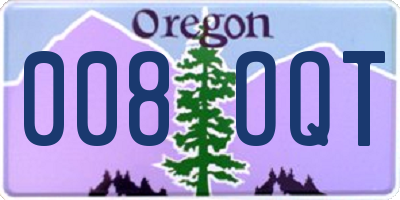 OR license plate 008OQT