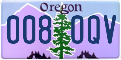 OR license plate 008OQV