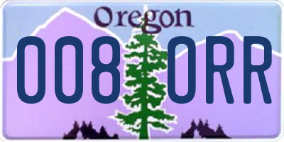 OR license plate 008ORR