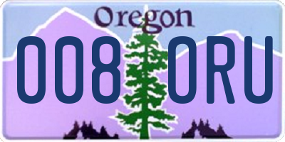 OR license plate 008ORU