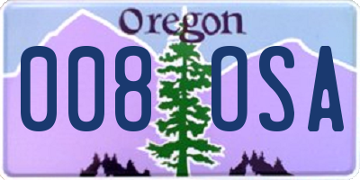 OR license plate 008OSA