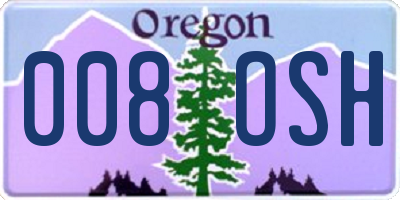 OR license plate 008OSH