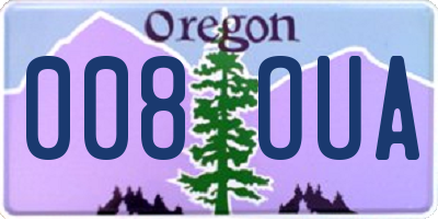 OR license plate 008OUA