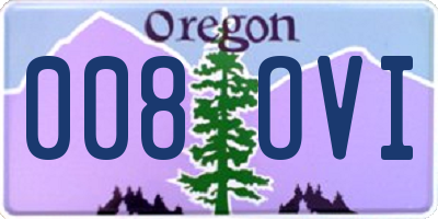 OR license plate 008OVI