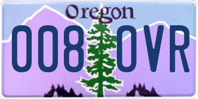 OR license plate 008OVR