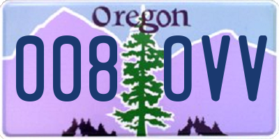 OR license plate 008OVV