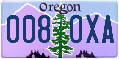 OR license plate 008OXA