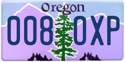 OR license plate 008OXP