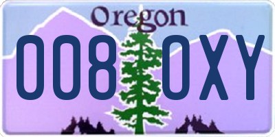 OR license plate 008OXY