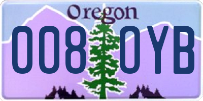 OR license plate 008OYB