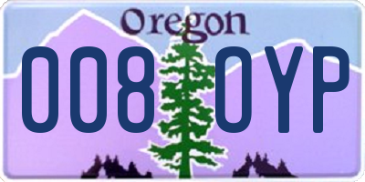 OR license plate 008OYP