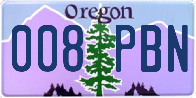 OR license plate 008PBN