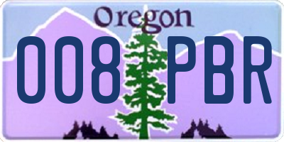 OR license plate 008PBR