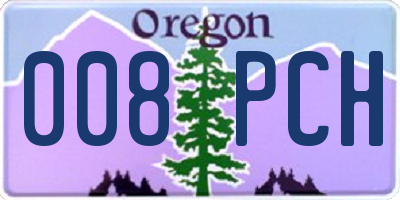 OR license plate 008PCH