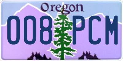 OR license plate 008PCM