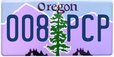 OR license plate 008PCP