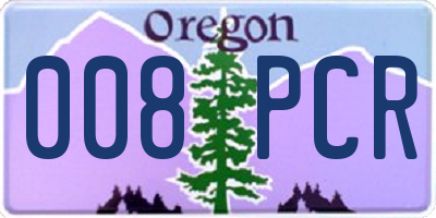 OR license plate 008PCR