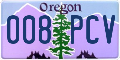 OR license plate 008PCV