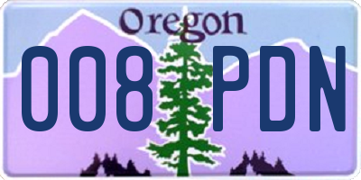 OR license plate 008PDN