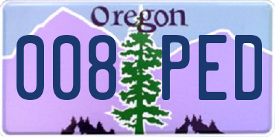 OR license plate 008PED