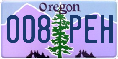 OR license plate 008PEH