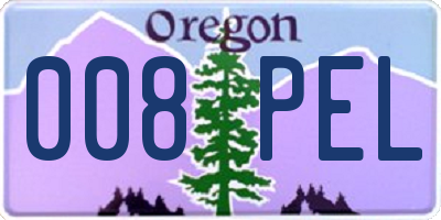 OR license plate 008PEL