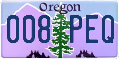 OR license plate 008PEQ