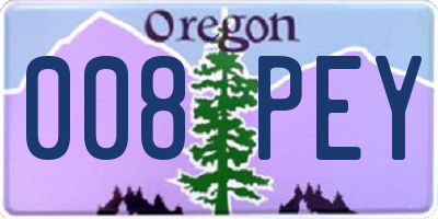 OR license plate 008PEY