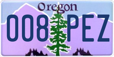 OR license plate 008PEZ