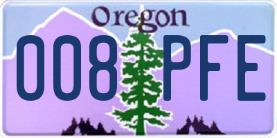 OR license plate 008PFE