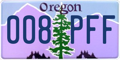 OR license plate 008PFF