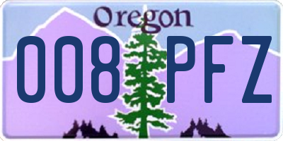 OR license plate 008PFZ