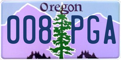 OR license plate 008PGA