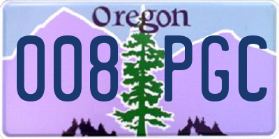 OR license plate 008PGC